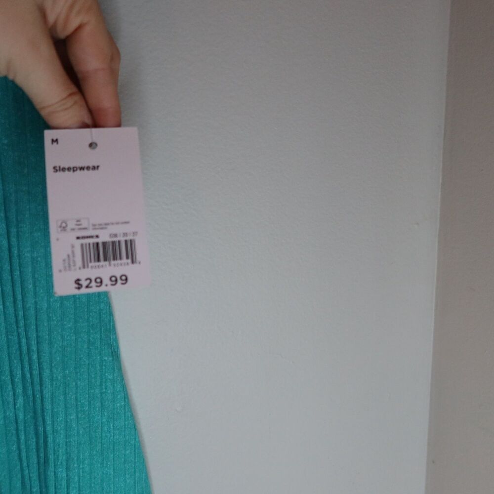 Croft & Barrow Pajama Set Womens M Teal Ribbed Tank Floral Shorts Sleepwear NWT - Picture 2 of 7